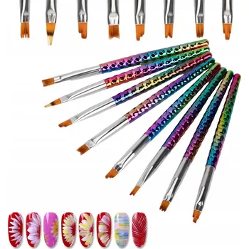 Přípravek na nehty ŠTĚTCE NA ZDOBENÍ OMBRE VZORKŮ SADA 8ks