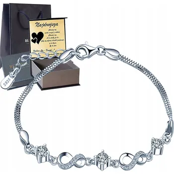 Náramek Stříbrný náramek Mennica Świdnicka 925 nastavitelný symbol nekonečna