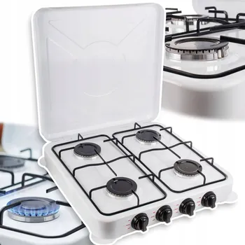 Turistický vařič Přenosný plynový vařič PIEZO turistický 4 hořáky 8,8kW kempingový