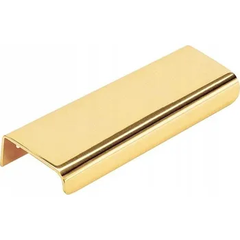 Nábytkové kování Nábytková úchytka hranová zlatý lesk 12 x 1,2 x 3,9 cm