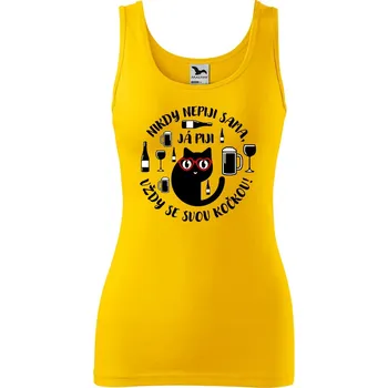 Dámské tílko s potiskem Nepiji sama Velikost: S, Barva: Žlutá