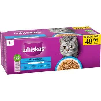 48x85g Whiskas 1+ kapsičky - rybí výběr v želé