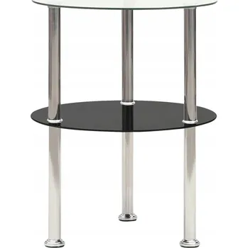 Konferenční stolek Stolek VidaXL kulatý 38 x 38 x 50 cm černý