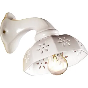 Lampička Ceramiche Bílé keramické nástěnné světlo SCODELLINA bílá 1 x 100 W - Doprava zdarma