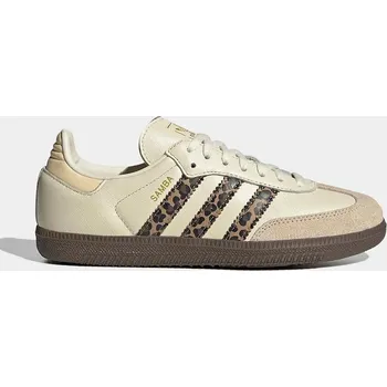 Dámské tenisky Dětské kožené tenisky adidas Originals SAMBA OG JQ5874 béžová 02X, EUR 36 2/3