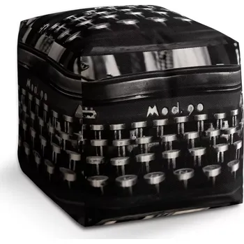 Taburet Sablio Taburet Kostka Psací stroj: 40x40x40 cm - Sablio