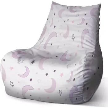 Sedací pytel Sedací vak Bean Fialové měsíčky - Sablio - 100 x 90 x 45 cm