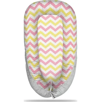 Hnízdečko pro miminko Sablio Hnízdečko pro miminko Růžové a žluté klikyháky