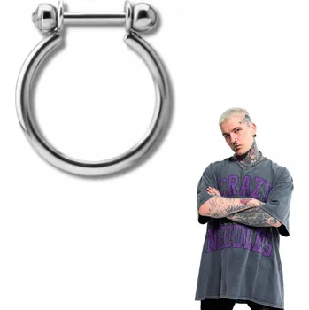 Náušnice Titanové ozdobné kolečko náušnice do ucha conch lobe PREMIUM CRYSTALS 1,2/14