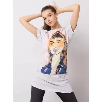 Dámská košile Tunika D12022O02382A světle šedá XS