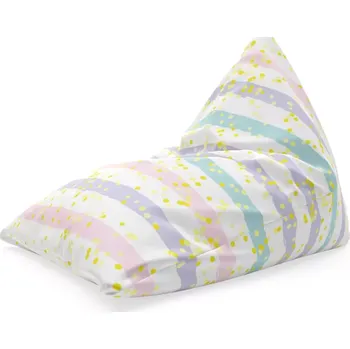 Sedací pytel Sablio Sedací vak Triangl Pruhy a tečky štětcem: 120 x 100 x 100 cm - Sablio