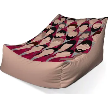 Sedací pytel Sablio Sedací vak Lounge Money heist Anonymní tváře - 80 x 95 x 50 cm