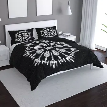 Povlečení Saténové povlečení Star Wars Vesmírné lodě - Sablio - 140x200 / 90x70