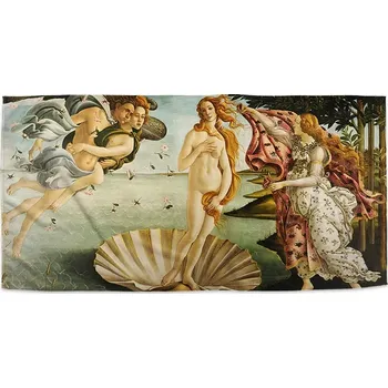 Ručník Sablio Ručník s potiskem Zrození Venuše - Sandro Botticelli - 50x100 cm