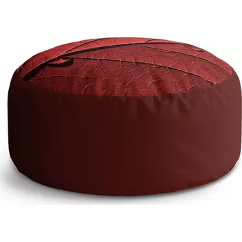 Taburet Sablio Kulatý taburet Circle Červený list: 38x48 cm - Sablio