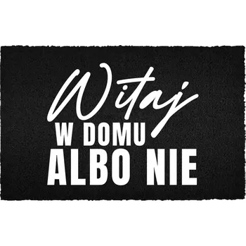 Rohožka VSTUPNÍ ROHOŽKA 40X60 ČERNÁ KOKOSOVÁ PŘED DVEŘE VTIPNÁ VÍTEJ DOMA