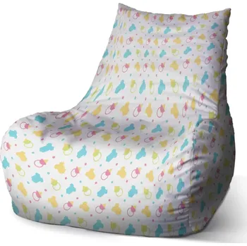 Sedací pytel Sedací vak Bean Dudlíky a body - Sablio - 100 x 90 x 45 cm