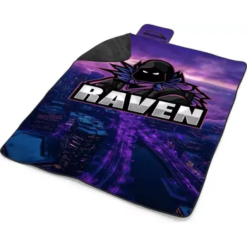 deka Sablio Plážová deka FORTNITE RAVEN Steampunk město: 200x140 cm