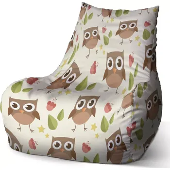 Sedací pytel Sedací vak Bean Sovy - Sablio - 60 x 70 x 70 cm