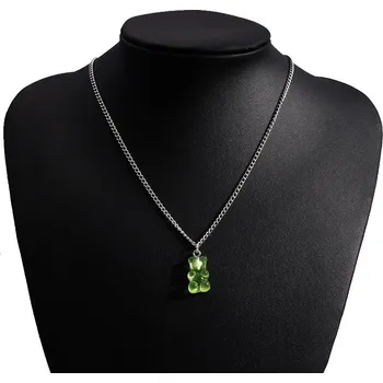 Náhrdelník Barevný řetízek s medvídkem pro dívky a ženy | náhrdelník, přívěsek - 3