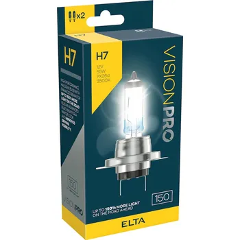 Auto-moto Elta 12V H7 55W Px26d VisionPro +150%, sada (2ks)