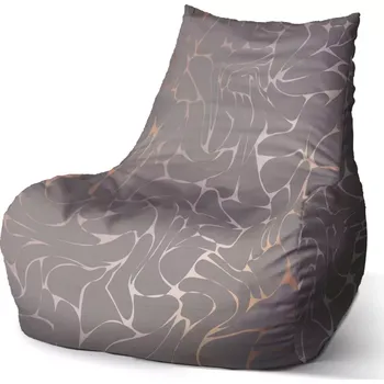 Sedací pytel Sedací vak Bean Béžové vzorce - Sablio - 60 x 70 x 70 cm