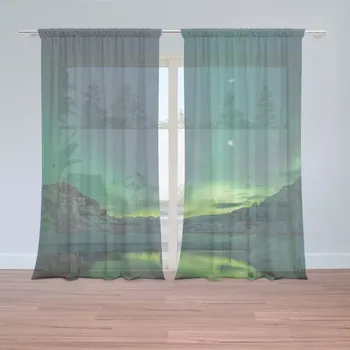 Záclona Sablio Záclony Zelená záře: 2 ks - 150x250 cm - Sablio