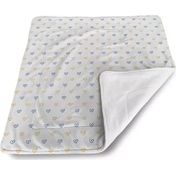 Dětská deka Sablio Dětská deka pro miminko Malované srdce na bílé - 80x100 cm