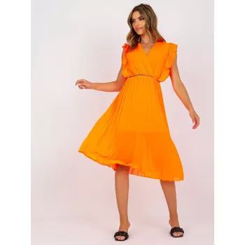 Dámské šaty Šaty DHJ SK 1155.85 fluo oranžová jedna velikost