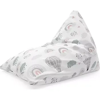 Sedací pytel Sablio Sedací vak Triangl Malované horkovzdušné balony: 120 x 100 x 100 cm - Sablio