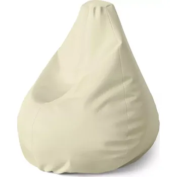 Sedací pytel Sedací vak Pear Bílá slonová kost - Sablio - 70 x 95 x 15 cm