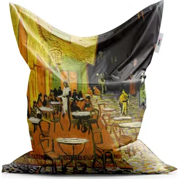 Sedací pytel Sablio Sedací vak Classic Terasa kavárny v noci - Vincent van Gogh - 150x100 cm
