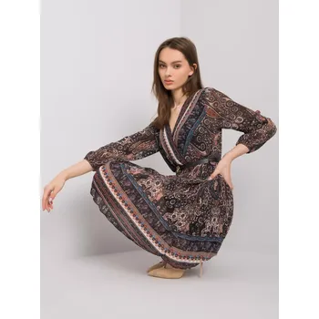 Dámské šaty Šaty DHJ SK 10201.93P černá a béžová jedna velikost