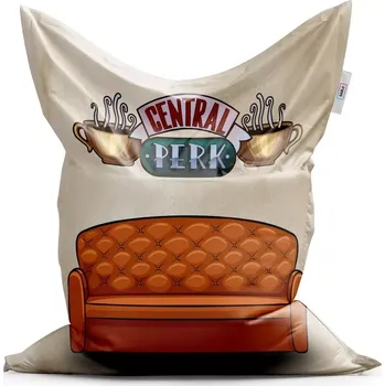 Sedací pytel Sablio Sedací vak Classic Seriál přátelé CENTRAL PERK Gauč - 200x140 cm