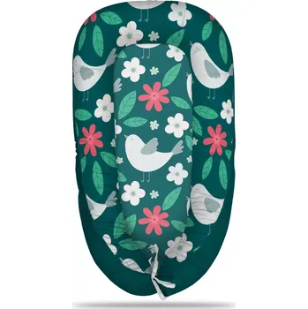 Hnízdečko pro miminko Sablio Hnízdečko pro miminko Červené kvítí s ptáčky