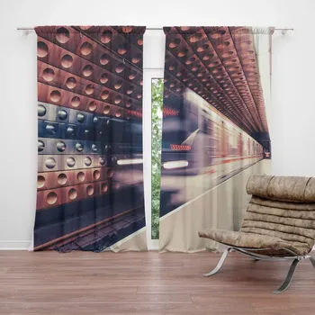 Závěs Sablio Závěsy Metro v barevné stanici: 2ks 140x250cm