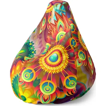 Sedací pytel Sedací vak Pear Barevné obrazce - Sablio - 70 x 95 x 15 cm