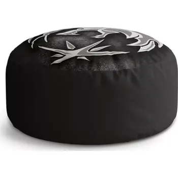 Taburet Sablio Taburet Circle Zaklínač Šedý abstrakt: 38x48 cm