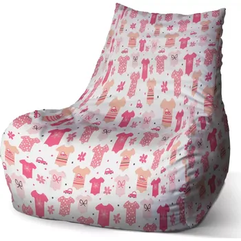 Sedací pytel Sedací vak Bean Růžové oblečky - Sablio - 60 x 70 x 70 cm