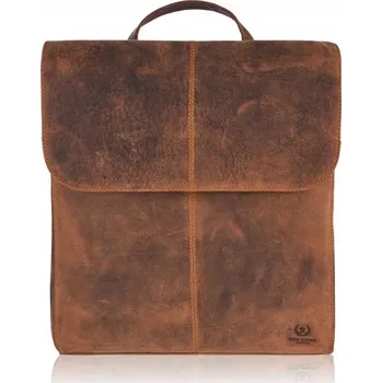 Městský batoh Batoh dámský kožený městský školní hnědý A4 vintage Paolo Peruzzi