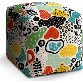 Taburet Sablio Taburet Kostka Dětské malování: 40x40x40 cm - Sablio
