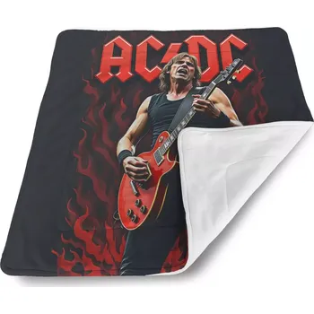 Dětská deka Sablio Dětská deka pro miminko ACDC Kytarista - 80x100 cm