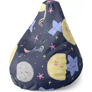 Sedací pytel Sedací vak Pear Dětské nebe - Sablio - 70 x 95 x 15 cm