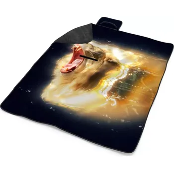 deka Sablio Plážová deka Lev art: 200x140 cm