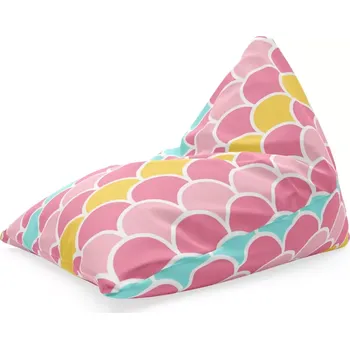 Sedací pytel Sablio Sedací vak Triangl Barevné šupiny: 120 x 100 x 100 cm - Sablio