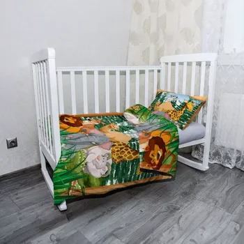 Povlečení Sablio Mikroplyšové povlečení do dětské postýlky Zoo - 100x135 / 40x60