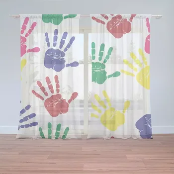 Záclona Sablio Záclony Barevné otisky: 2 ks - 150x250 cm - Sablio