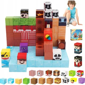 ostatní stavebnice STAVEBNICE STAVEBNICE, SADA 100 dílků, kostky, PRO DĚTI