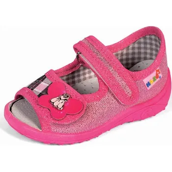 Dívčí bačkory Papuče, růžové, Nazo, velikost 24