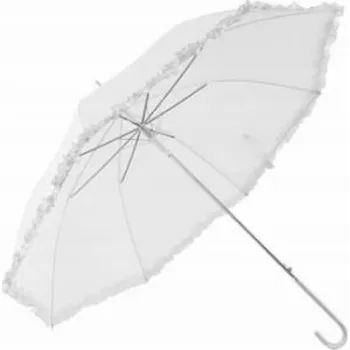 Deštník Automatický deštník, bez obalu, dlouhý, XL bílý
